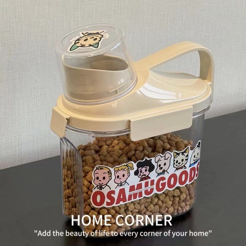 原田治猫粮储存桶家用密封防潮罐子宠物猫咪粮食存储收纳盒子防虫