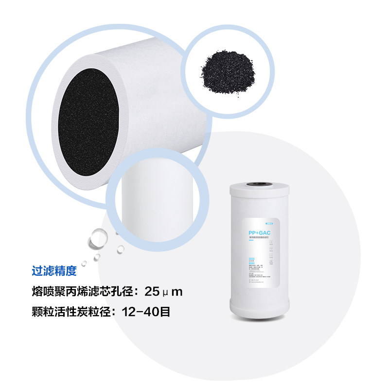 溢泰Kemflo10寸PP+GAC复合全屋中央净水前置过滤滤芯270-1391