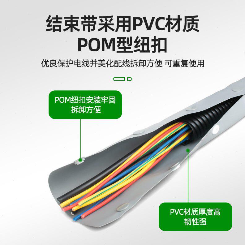 甄选PC扣式阻燃包线带裹线布环保耐温结束带耐磨魔术贴 75米防护
