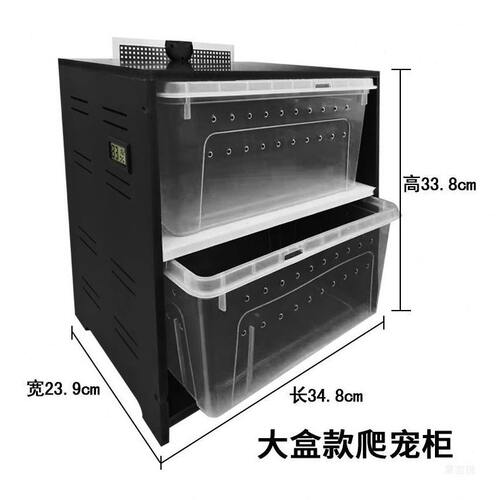 甄选爬虫保温箱小爬宠饲养盒PVC角蛙乌龟蝎子蜘蛛守宫加热繁殖宠