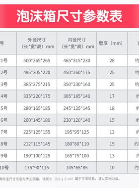 甄选邮政泡沫箱保温箱种菜大号水果保鲜冷藏加厚电商快递包装盒子
