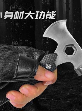 甄选多功能迷你斧头锤 户外多功能工具 十合一多功能车载安全锤救