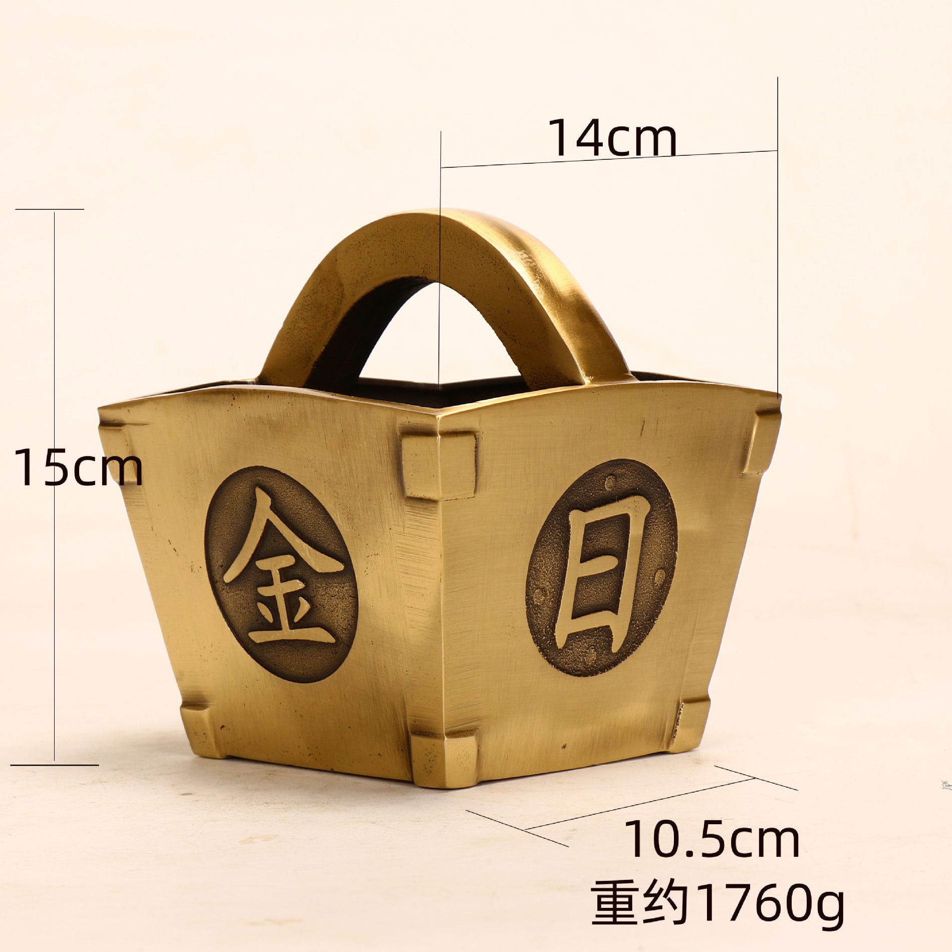 甄选铜制工艺品摆件 日进斗金 锦盒 套装 礼品 装饰品 摆件