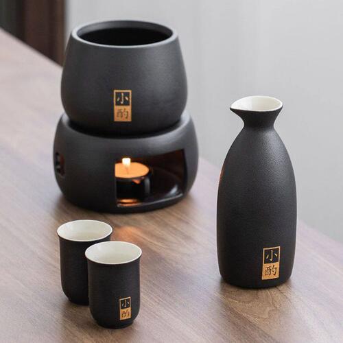 甄选温酒器烫酒壶套装家用黄酒电加热暖酒杯煮酒酒具烧酒壶老式中