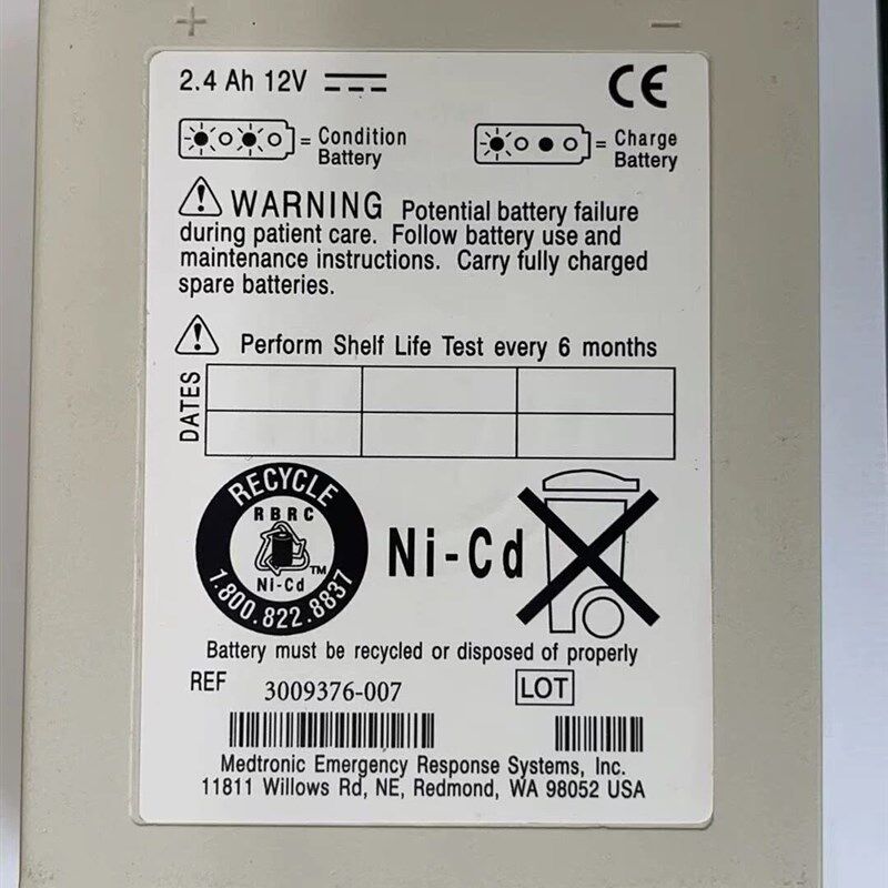 适用Lifepak SLA 11141-000028美敦力除颤仪电池 12V 2.5Ah电池