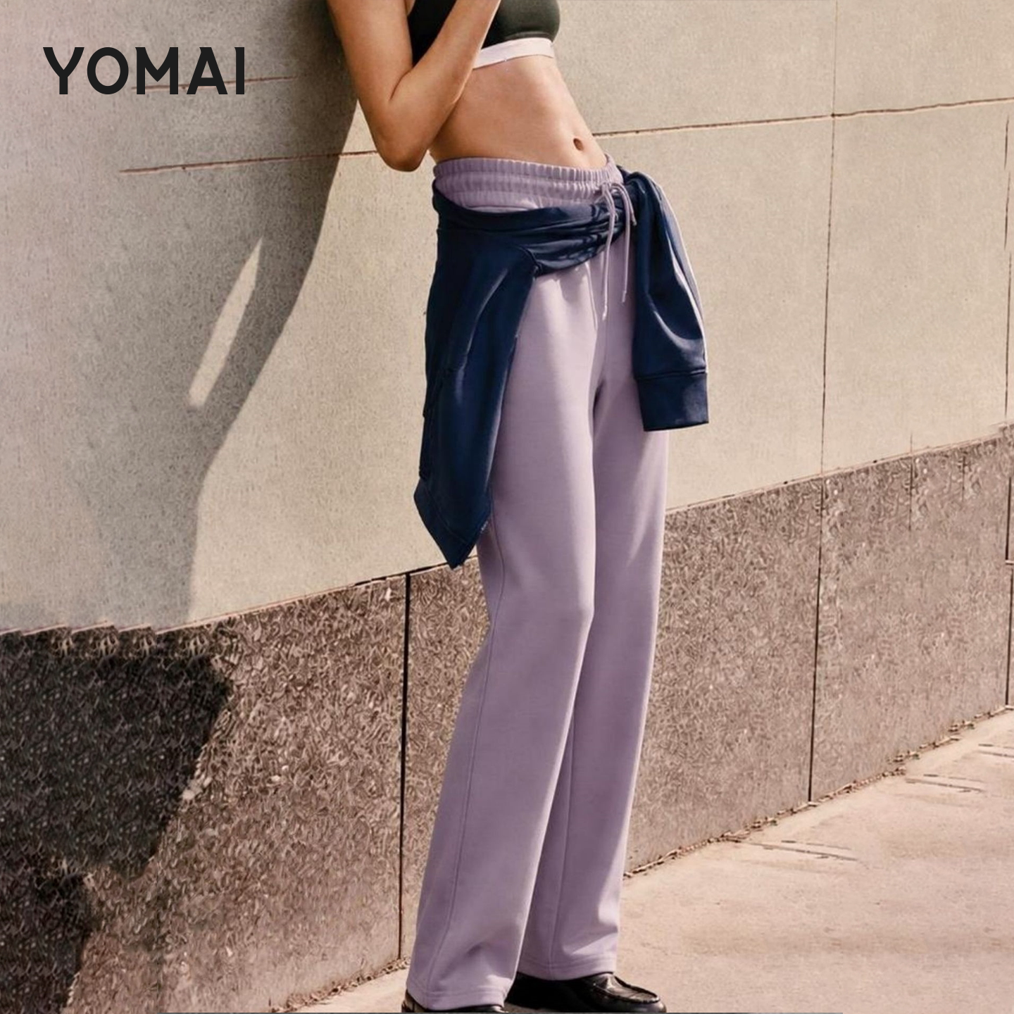 YOMAI松弛感穿搭运动裤长裤2026新款女款秋季休闲直筒裤健身卫裤