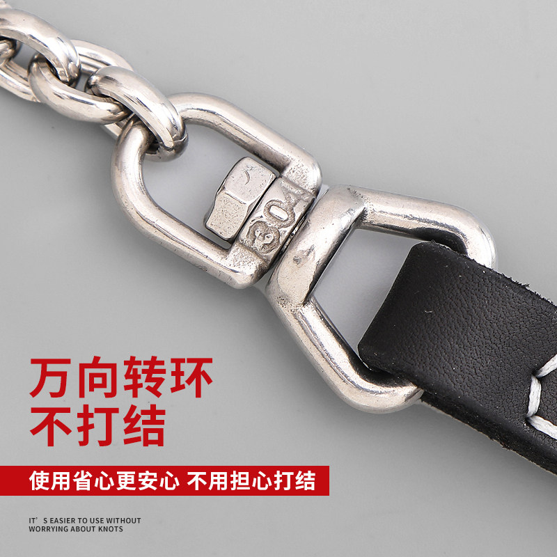 狗狗多功能牵引链宠物P链防爆冲牵狗绳不锈钢蛇链中大型犬狗链子