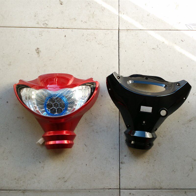 电动车灯箱前大灯罩电动车LED灯头350简易款电动车塑料件颜色定制
