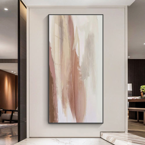 石英砂丙烯肌理画侘寂风装饰画高级感挂画抽象艺术玄关走廊落地画