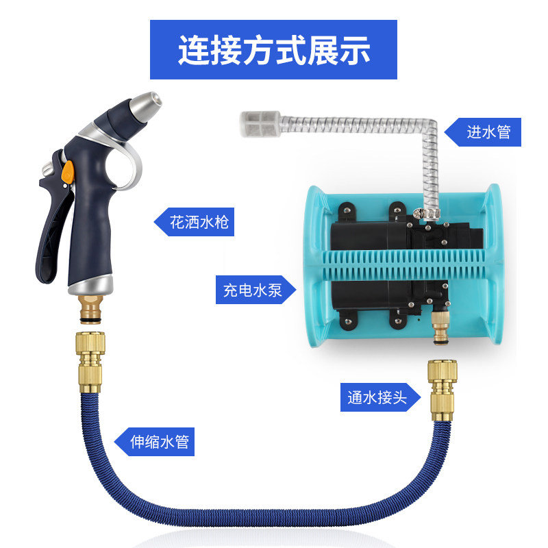便携手提充电式自吸抽水泵浇菜神器浇水田园家用洗车清洁农用浇灌