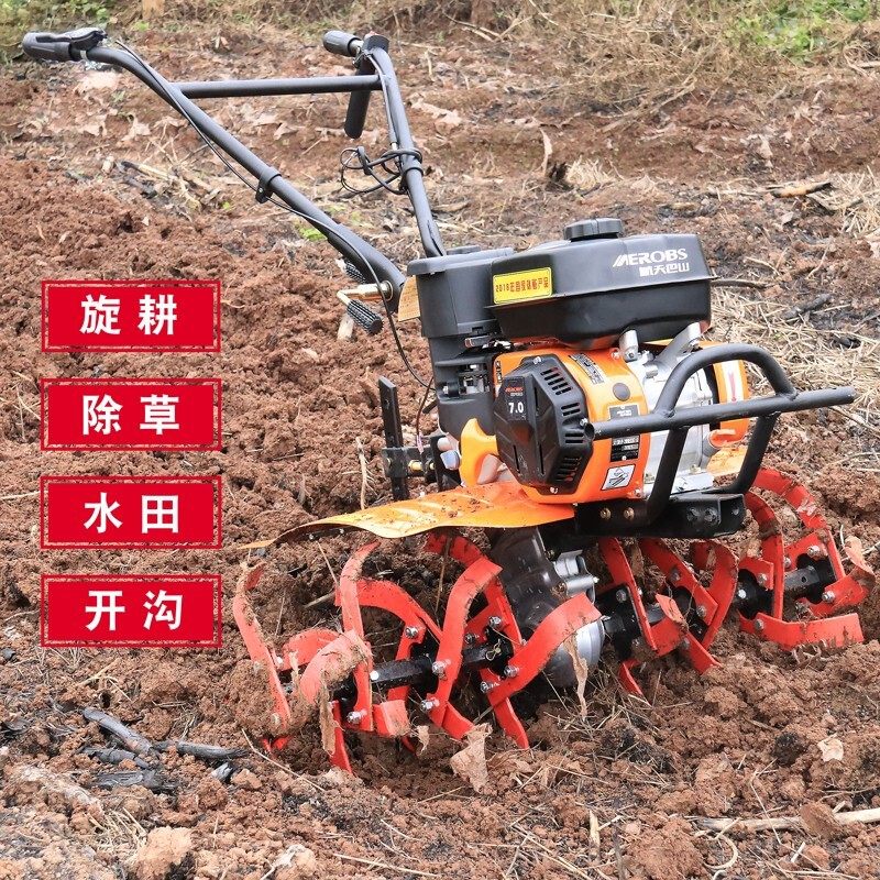 航天巴山新款 汽油微耕机小型柴油 农用耕地耕田机松土翻地多功能