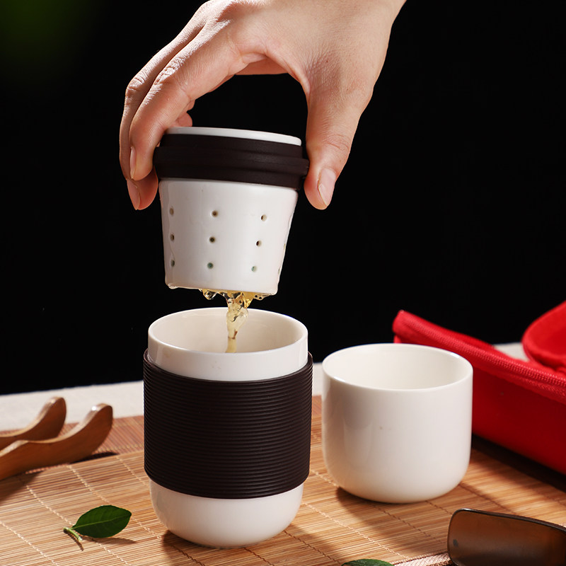 魔都便携旅行陶瓷功夫茶具套装单人快客喝茶杯简易迷你旅游泡茶杯