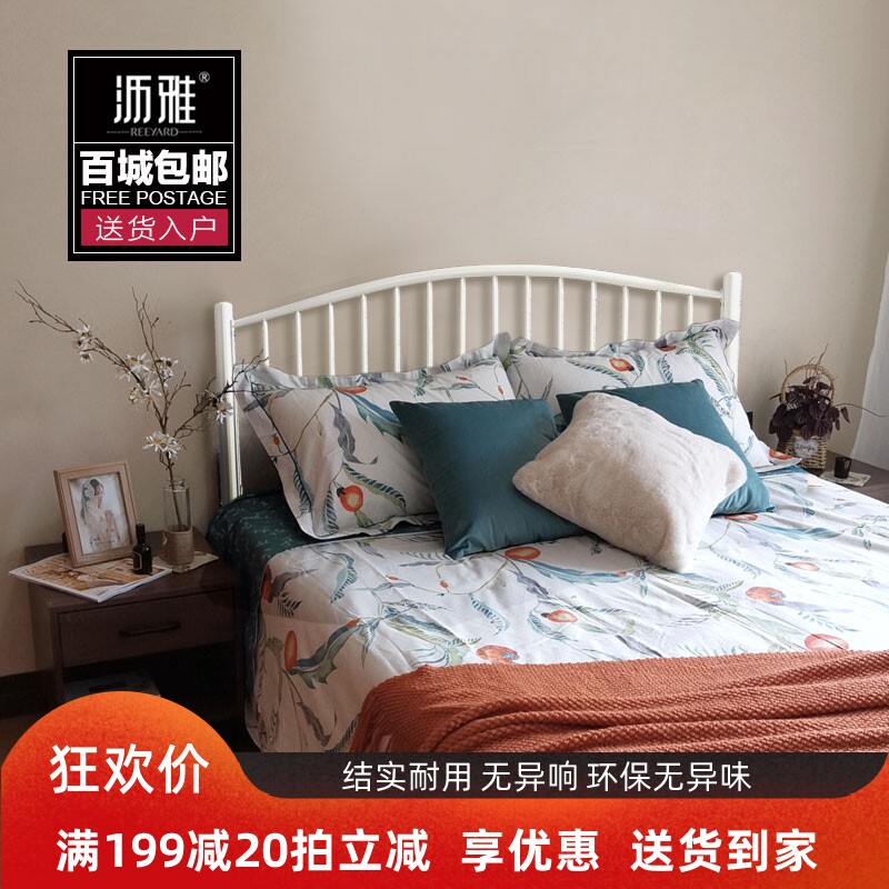 简约铁艺床黑色北欧双人铁艺公主欧式网红铁床架钢架床1.5米1.8米