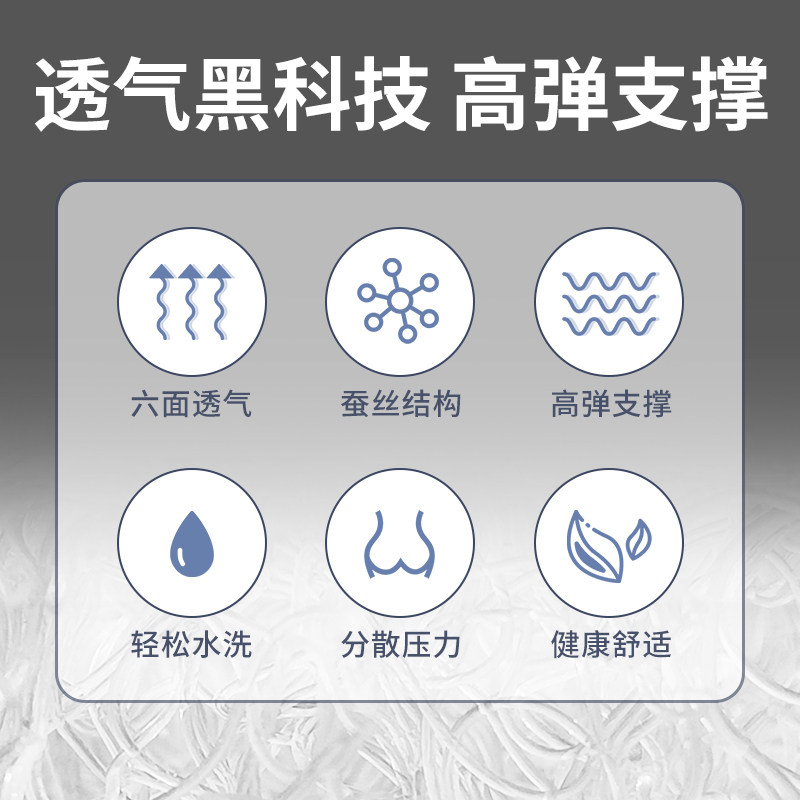 4D空气纤维坐垫透气办公室汽车座垫教室久坐椅垫座椅凳子加厚屁垫