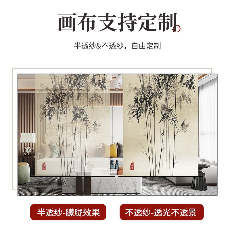 中式高端实木折叠屏风隔断可移动客厅办公会议室酒店书店饭店遮挡