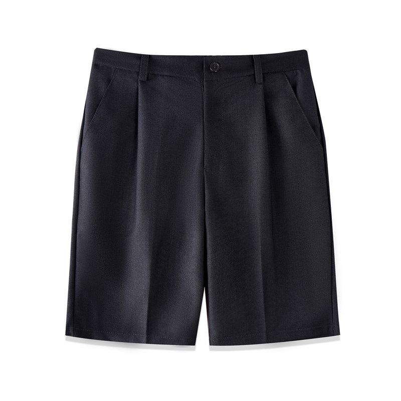 儿童深蓝西装裤短西裤男童黑色校服夏季藏青背带中小学生西服演出