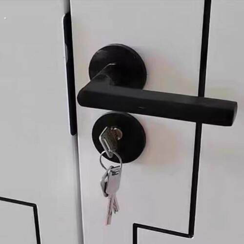 把手黑色家用木门静音大58锁体卧室房门锁通用型两件式锁室内手柄