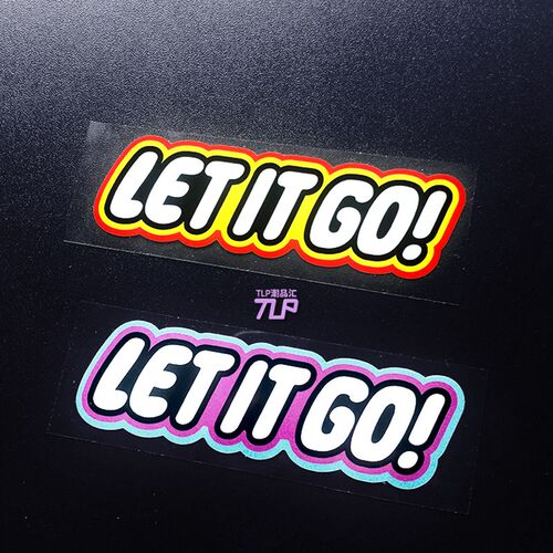 TLP反光车贴 LET IT GO 放手随他去 潮牌玩具英文艺术字原创贴纸