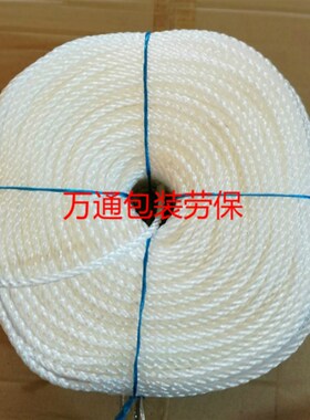4MM白色尼龙绳晒衣广告捆绑墙线船用绑货车胶丝420米1捆原装进口