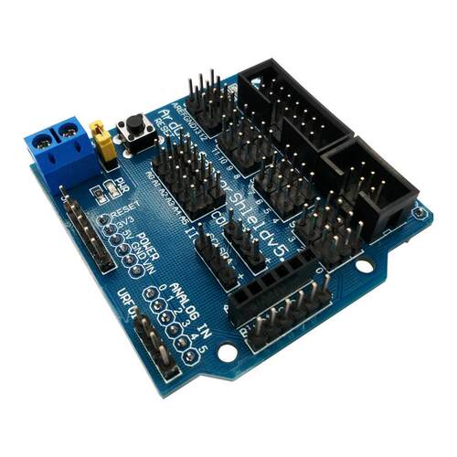 Uno R3 v5扩展板 sensor shield v5.0 电子积木 蓝版 兼容UNO R3