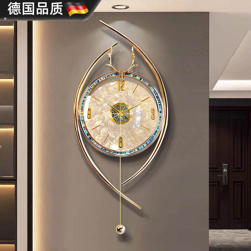 德国现代轻奢高级感挂钟客厅简约大气网红创意艺术新款挂墙时钟表