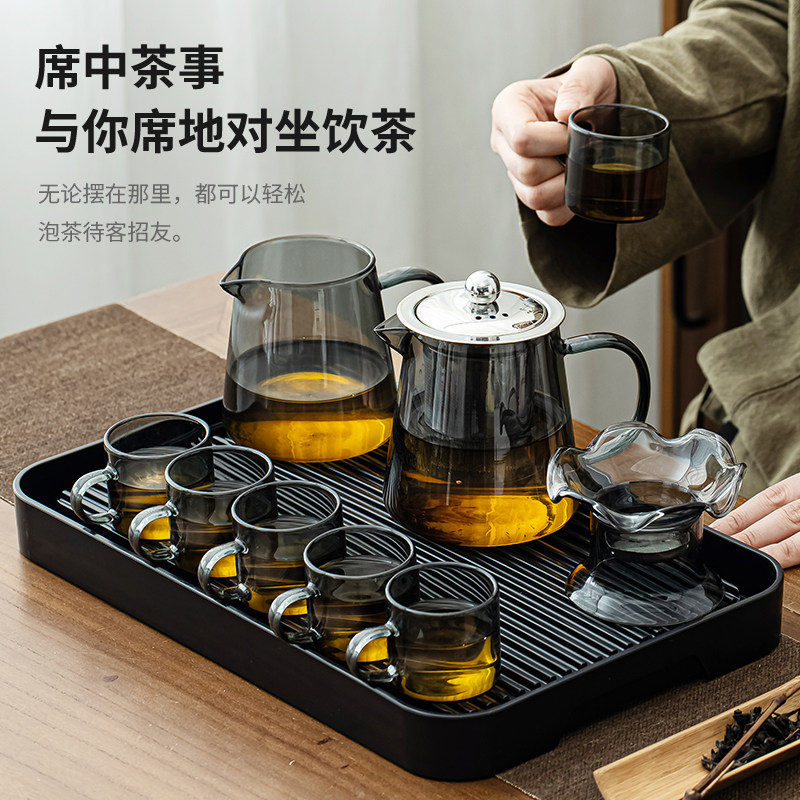 茶壶玻璃耐高温茶水分离泡茶杯加厚耐热茶具套装家用烧水壶煮茶器