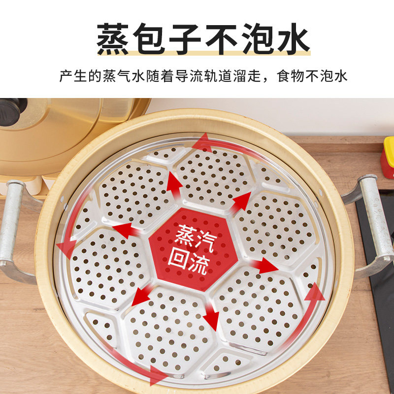 老式黄铝锅加厚双层蒸锅家用铝制汤锅商用烧水锅大容量吕锅钢筋锅