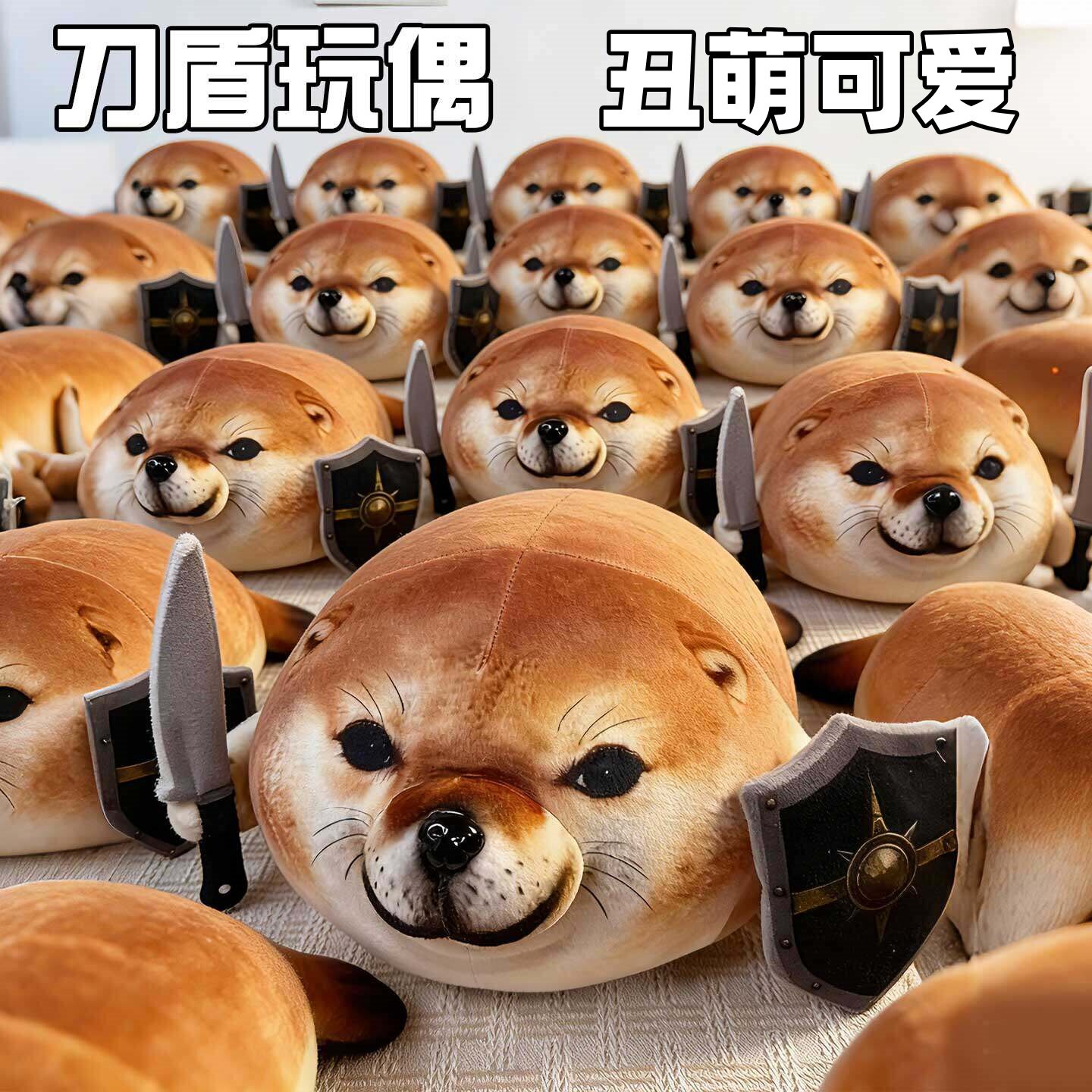 搞怪我的刀盾狗周边玩偶图片