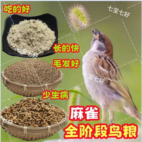 【麻雀鸟食】专用饲料粮食鸟粮幼鸟带壳混合营养通用高级鸟粮