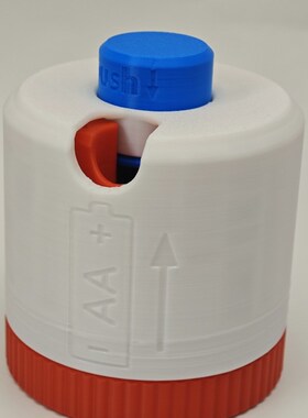 高达弹仓旋转电池收纳盒转轮式解压5号AA/7号AAA电池存放盒