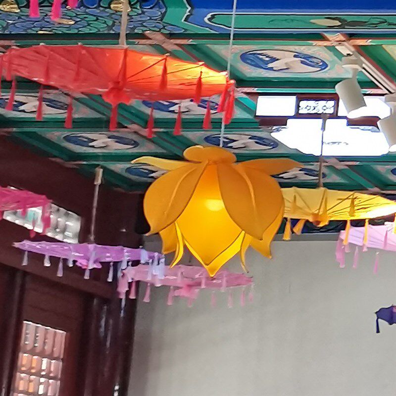 新中式客厅灯吊灯莲花灯荷花顶灯古风灯餐厅灯书房灯茶楼灯中国风