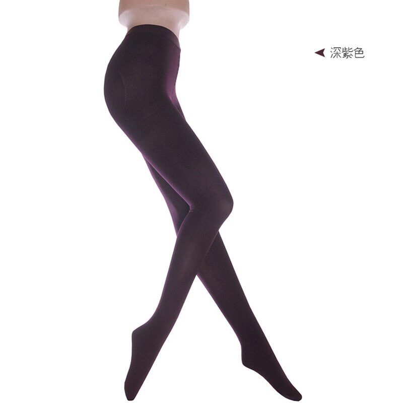 奥兰尚彩色显瘦腿袜春秋厚款美塑形空姐灰红色弹力紧身压力连裤袜