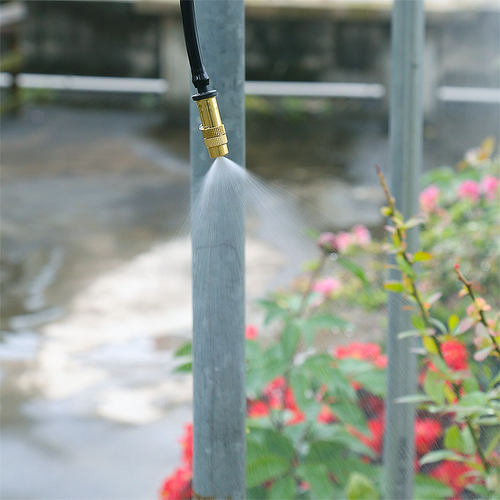 雾化喷淋喷头家用花园自动水泵喷雾阳台浇水浇花神器降温加湿系统