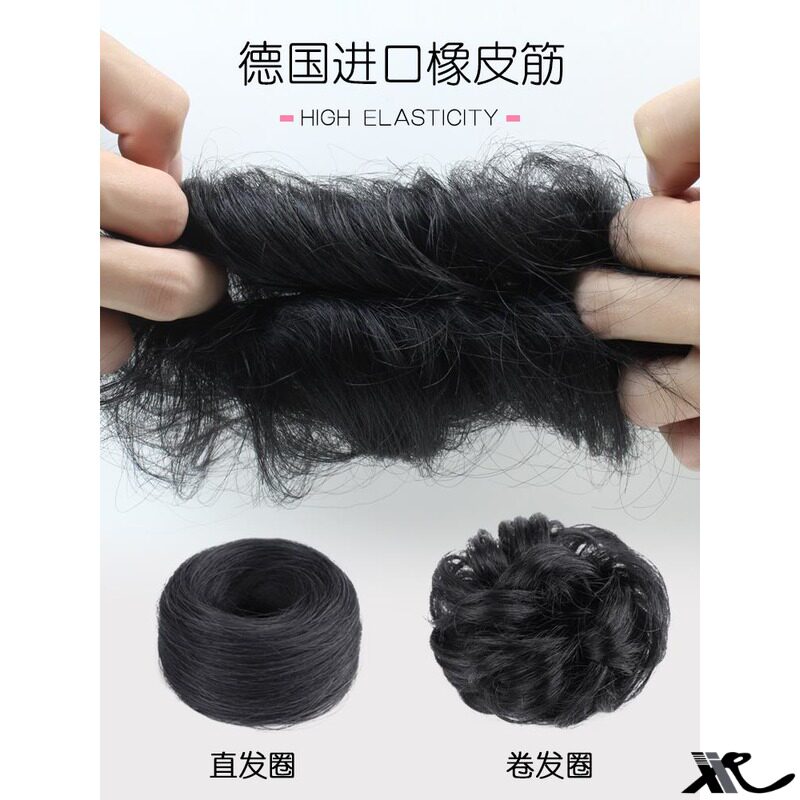 丸子头发圈懒人盘发器真发卷发圈发包女蓬松假发盘头发苞盘发神器