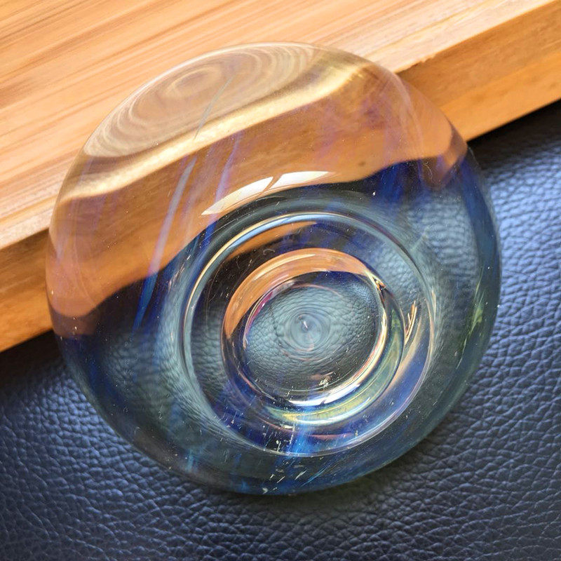 天然原石打磨水晶主人杯单杯黄色斗笠杯品茗杯单只功夫茶具水杯