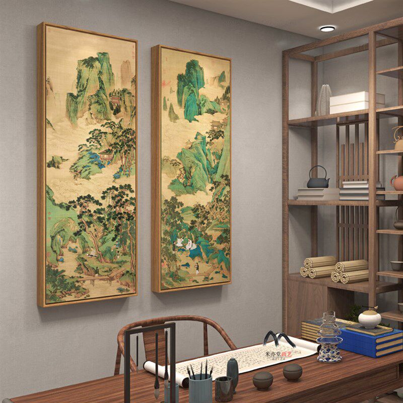 米亦堂x桃源仙境图 仇英新中式田园山水国画客厅餐厅书房玄关挂画