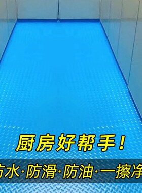蓝色地垫厨房入户进门口防油防水pvc地毯门垫红色卫生间防滑脚垫