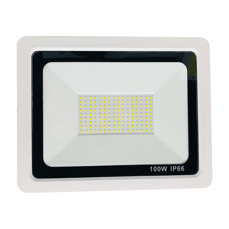 LED投光灯白色外壳10W20W30W50W100W200W广告灯室外照明超亮射灯