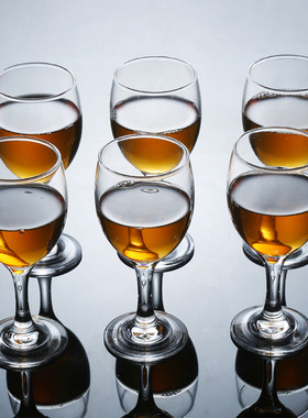 多款高脚小酒杯玻璃白酒杯家用一口杯特小号敬酒杯六只套装烈酒杯