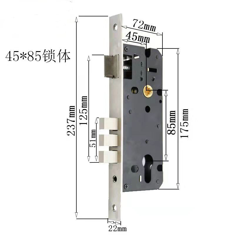 欧式别墅豪华大门锁双开门对开门大拉手机械锁雕花实木门欧标锁体