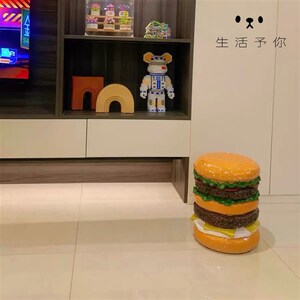生活予你创意汉堡凳美金凳玉米凳家居入户玄关换鞋凳客厅摆件装饰
