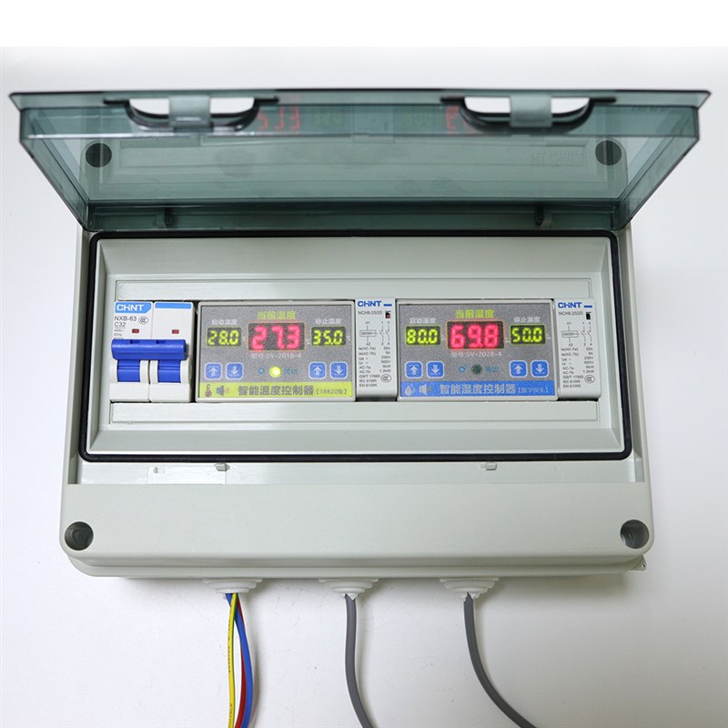 西法电子 智能温湿度控制器 二合一套装 大功率220V/4KW*2路