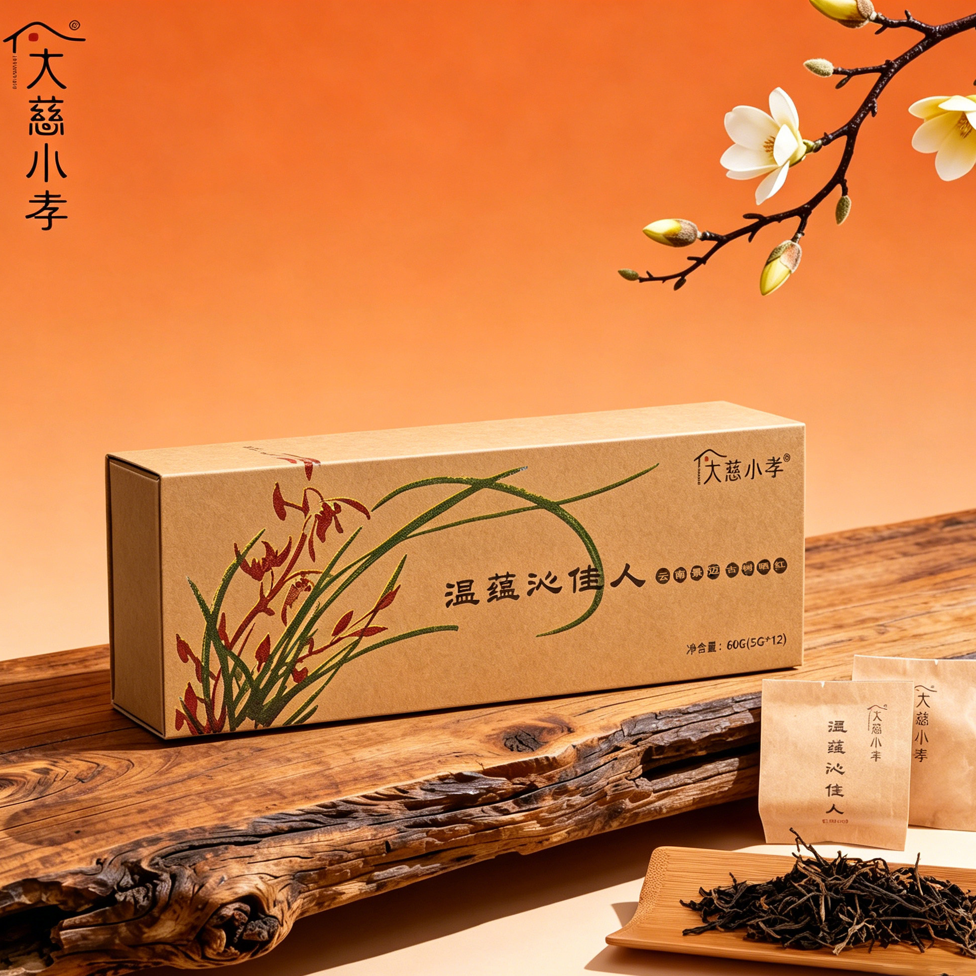 云南景迈山蜜香古树晒红茶