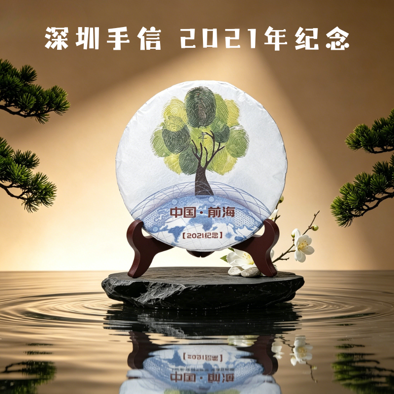 城市手信2021景迈普洱生茶饼200g
