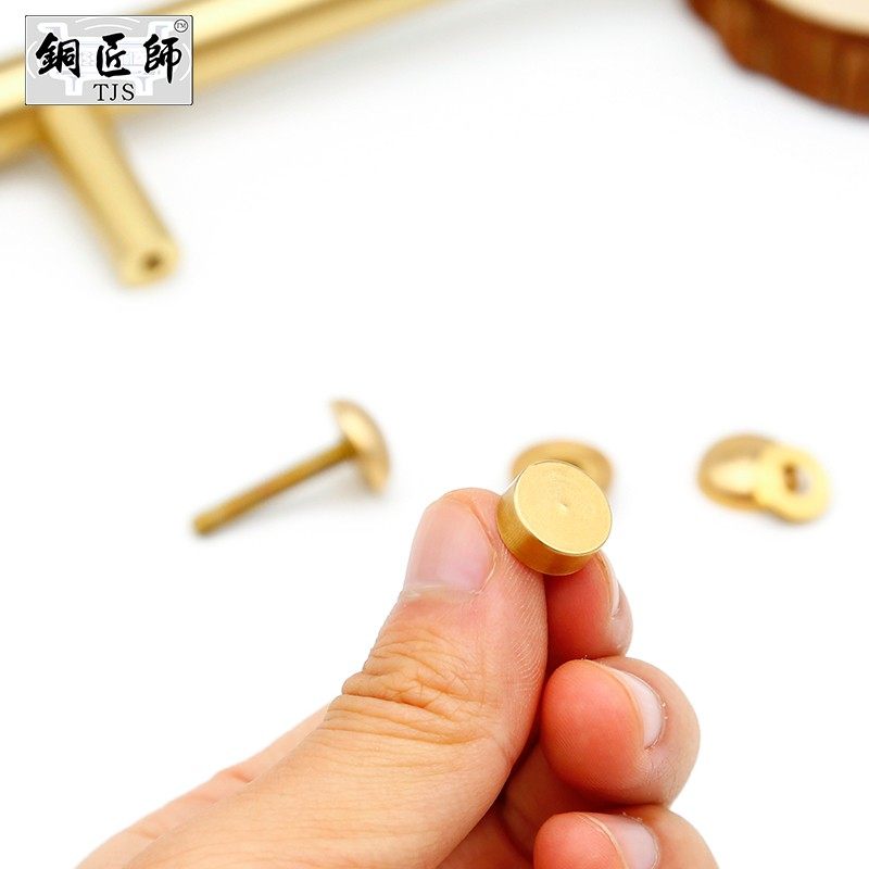 铜匠师纯铜螺丝盖遮丑保护帽镜钉玻璃钉亚克力装饰盖家具挂画钉