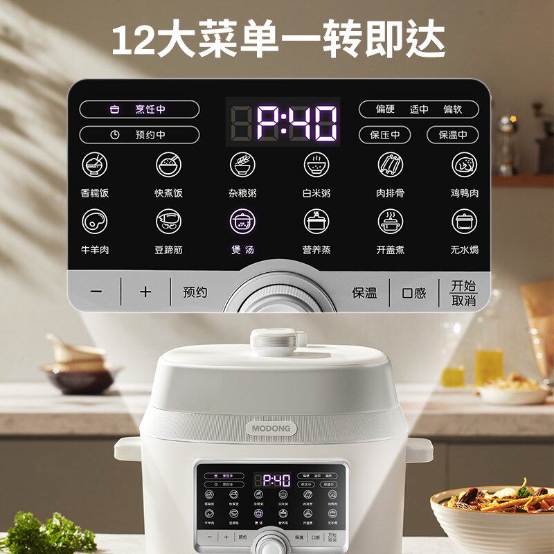摩动电压力锅双胆家用大容量多功能全自动智能5L高压饭煲电高压锅
