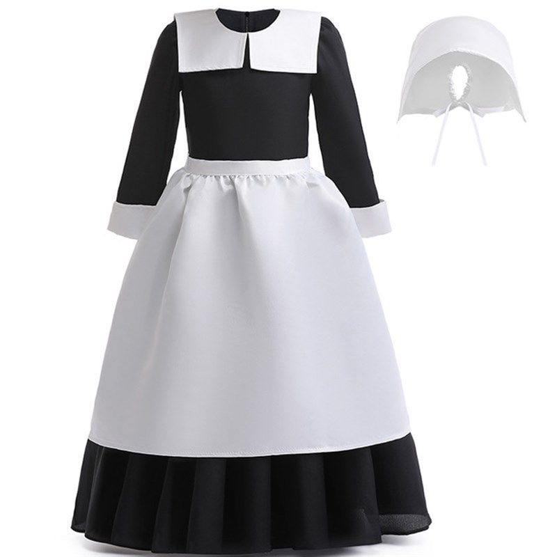 星期三黑色校服成人连衣裙子亚当斯一家衣服cos亲子服装儿童礼服