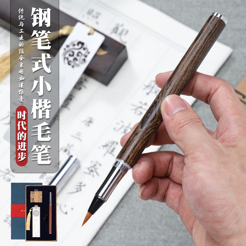 钢笔式毛笔套装软笔抄经上林赋小楷书法初学入门练习可替换墨囊学