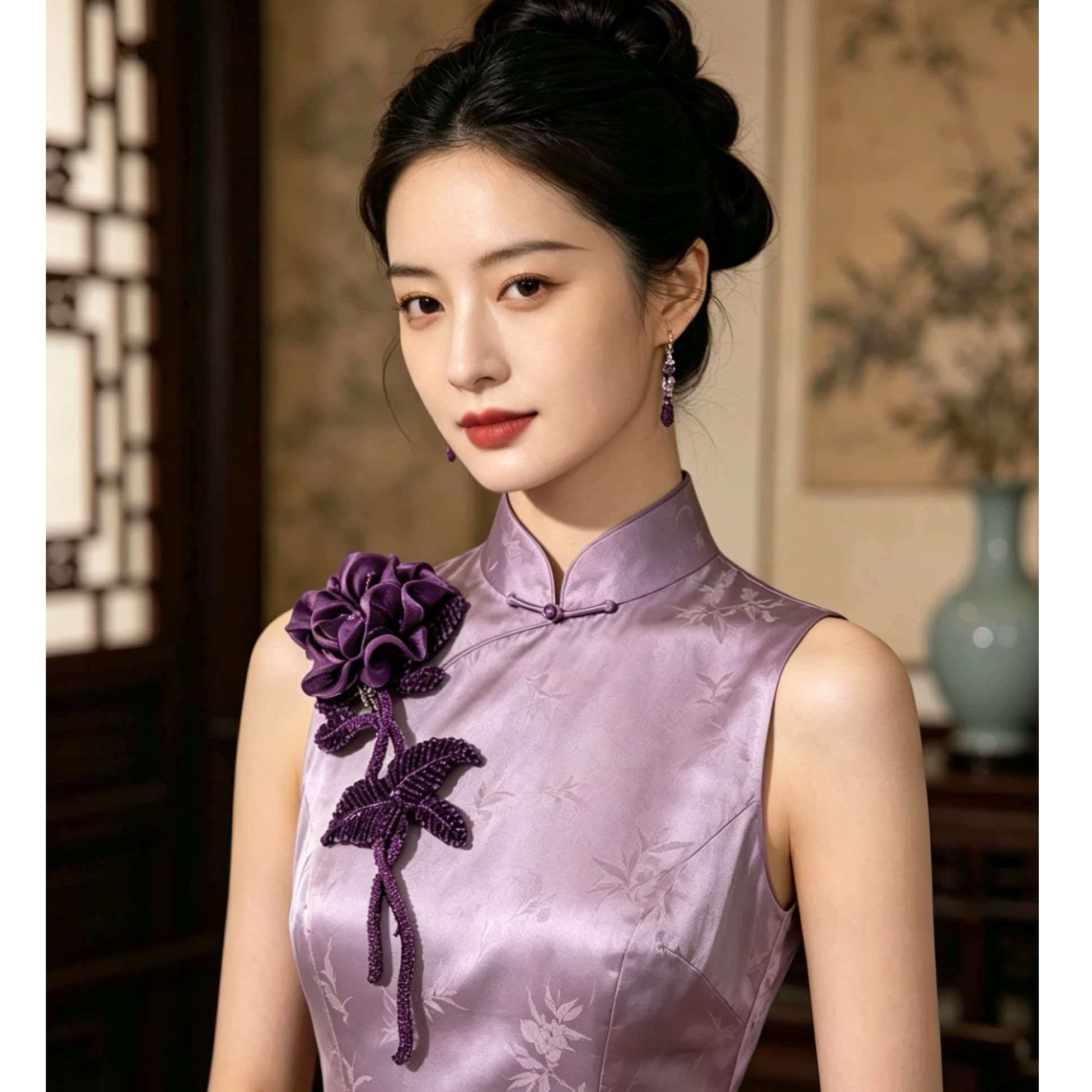 新款青涟花曼立体花朵时尚百搭（磁吸款）服装配件WW336