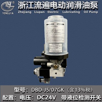 新款浙江流遍电动罐装油脂润滑泵DBD-J5-J10/07RGK激光切割机G包